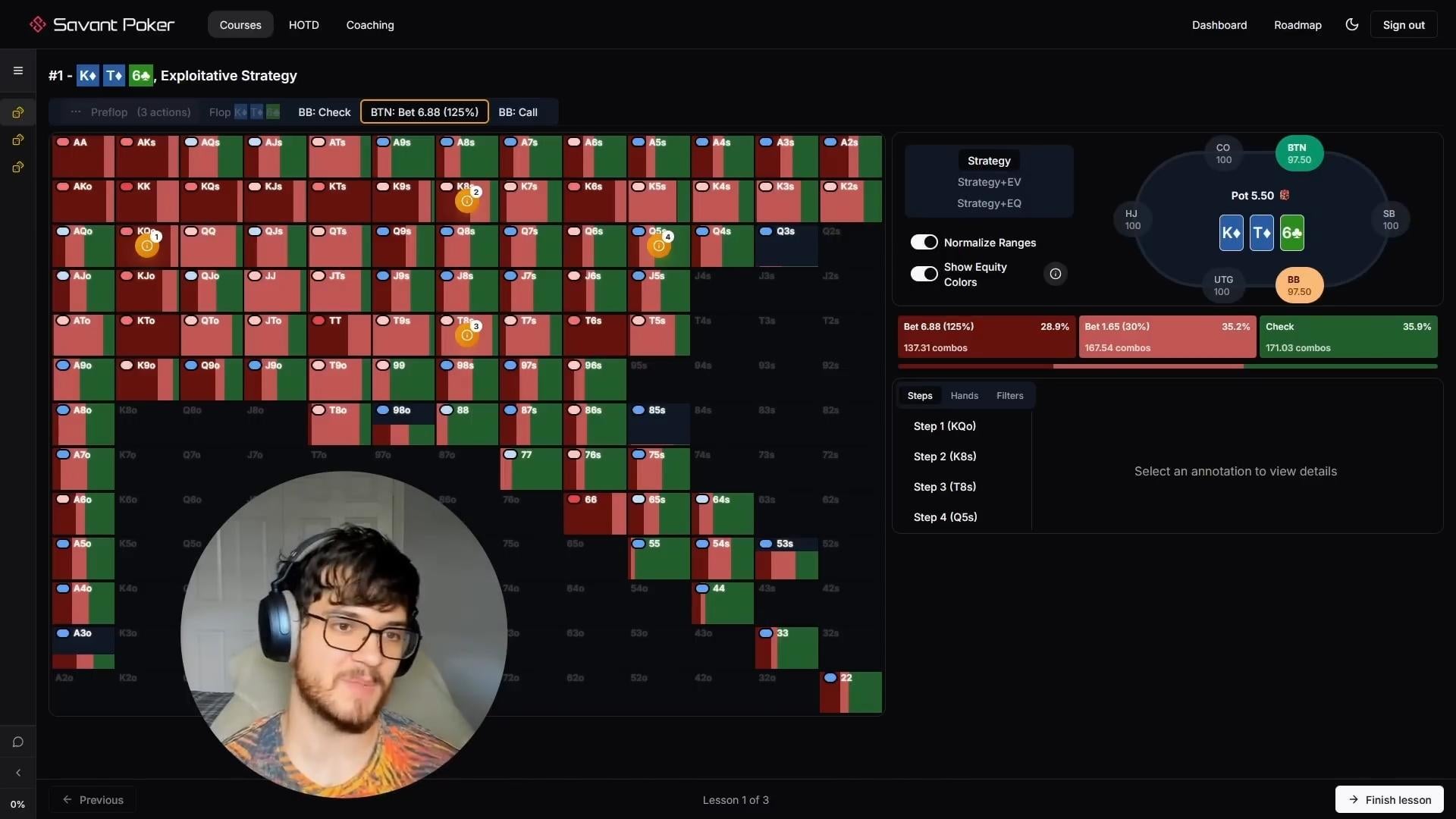 Exploitative flop c-bet strategy on high boards