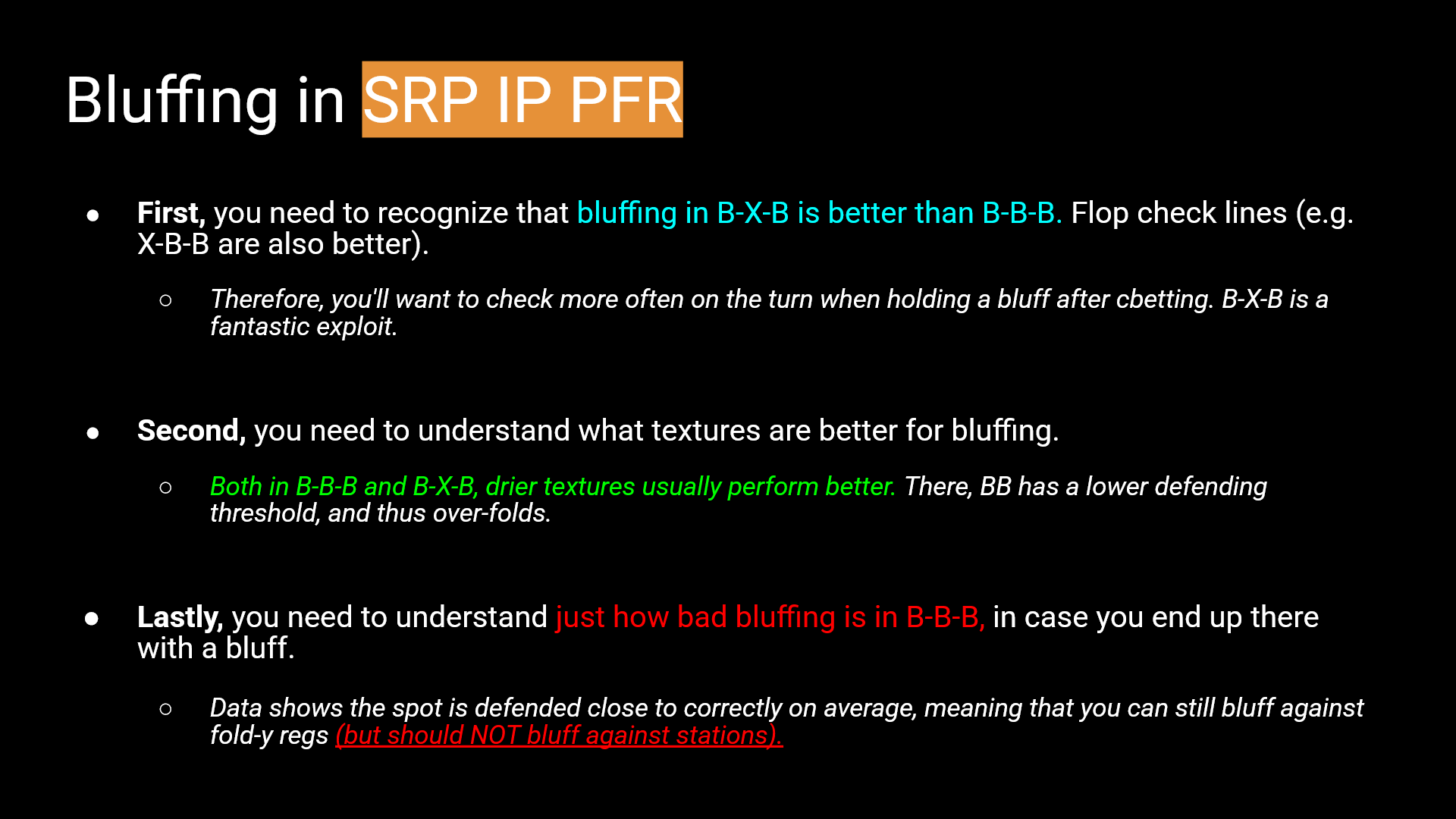 Single-raised pot IP PFR bluffing map